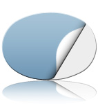 Aufkleber Oval