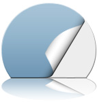 Aufkleber Halbkreis