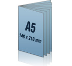 Broschürendruck Offsetdruck DIN A5 hoch (148 x 210 mm)