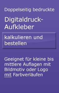 Doppelseitig Aufkleber Scheibenaufkleber UV-Digitaldruck-Aufkleber bestellen
