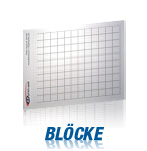 Schreibblöcke in DIN A4 und DIN A5, 50 Blatt, individuell gestaltbar. Vorlagen in liniert und kariert zum Download sind vorhanden. Alles auf www.47print.com.