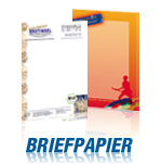 Briefpapier vierfarbig einseitig und zweiseitig bedruckt. Alles auf www.47print.com.