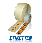 Etiketten auf Rolle und Bogen in allen Formen. Alles auf www.47print.com.