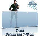 Textilgewebe fr Outdoor Einsatz. Bei 60 waschbar ca. 180-220gr. Polywirk. Fertig gesumt und  an den Ecken sowie alle 100cm mit einer se versehen.