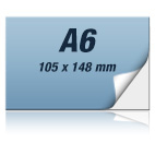 Papieraufkleber indoor DIN A6 beschreibbar: 