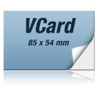 Papieraufkleber indoor VCard beschreibbar drucken