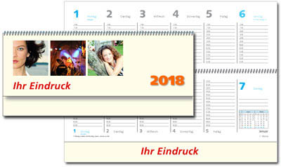 Querkalender 2026 drucken