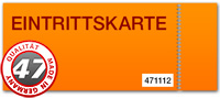 Eintrittskarten drucken mit Perforation und Nummerierung