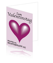 Glückwunschkarten zum Valentinstag Druck bei 47print
