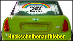 Heckscheibenaufkleber drucken mit Weiß auf Folie transparent