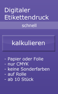 Etikettendruck günstig und schnell Preis kalkulieren