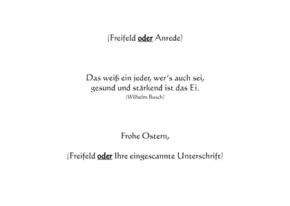 Osterkarten Druck Text Nr. 3 wählen