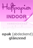 Papieraufkleber opak blickdicht glänzend drucken
