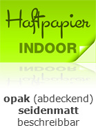 Papieraufkleber opak blickdicht seidenmatt drucken