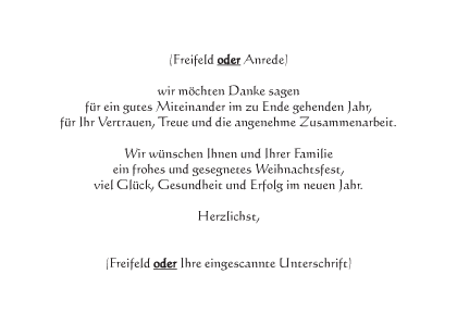 Weihnachtskarten Druck Text Nr. 1 wählen