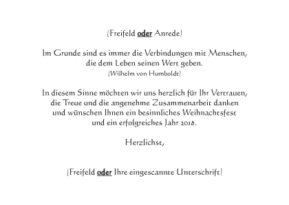 Weihnachtskarten Druck Text Nr. 4 wählen